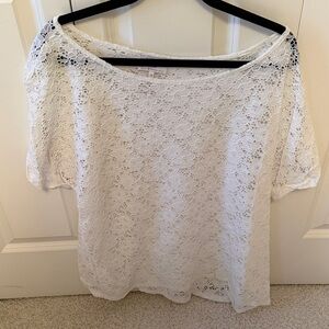 Laundry By Shelli Segal White Lace Blouse